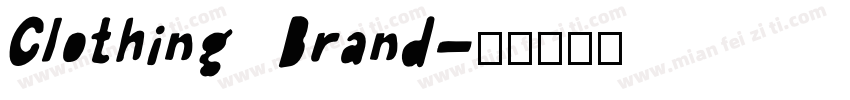 Clothing Brand字体转换